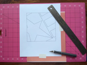 Cut right through the paper pattern with a craft knife.