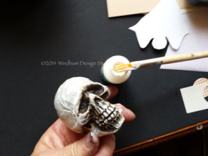 Cover the skull in Kool Tak™ 3D PVA Glue.