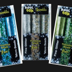 Kool Tak Sparkles, Green, Blue, Silver