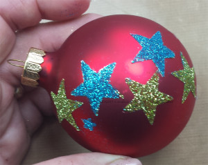 Kool Tak Custom Ornaments Red Glittered CWindham